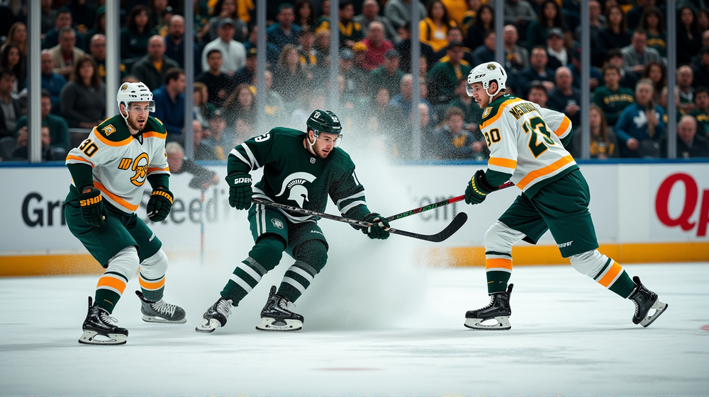 Epic Showdown: Michigan State Stuns Rival Michigan in Hockey Thriller