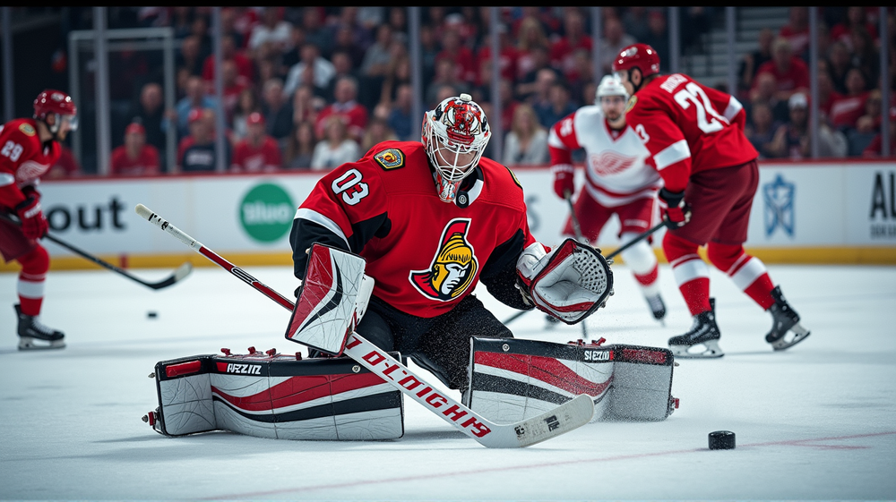 Ullmark Shines with Season-Best 48 Saves as Senators Triumph over Red Wings