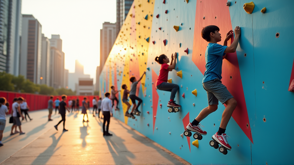 Chengdu's Youth Mesh with World Games: Climbing, Squash & Skating