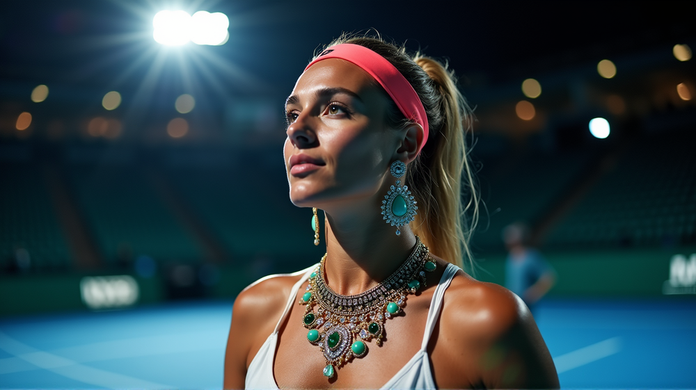 Aryna Sabalenka Sparkles with $50,000 Necklace Duo at the US Open