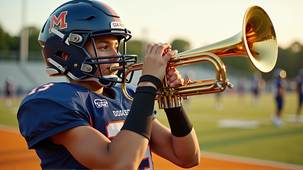 Balancing Acts: A Junior's Passion for Football and Marching Band
