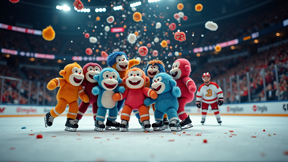 Friendly Fire: Fans Playfully Shower Plymouth State Players with Toys